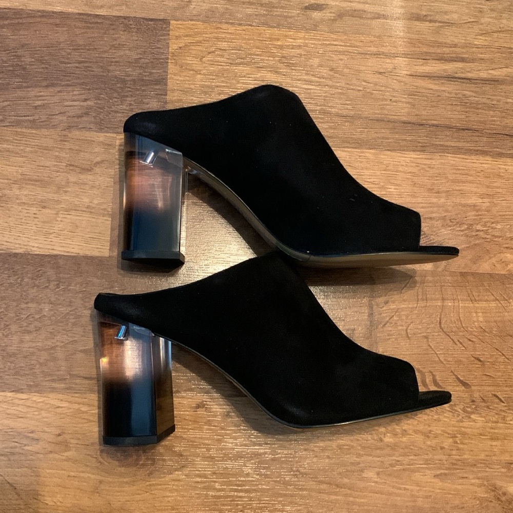 New Sarto black suede mule